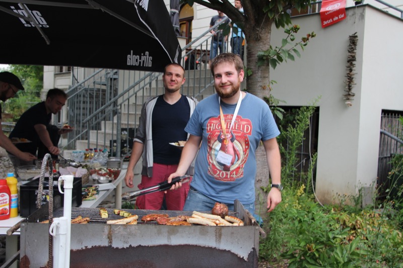 Impressions of the barbecue at the ScaDS Big Data School