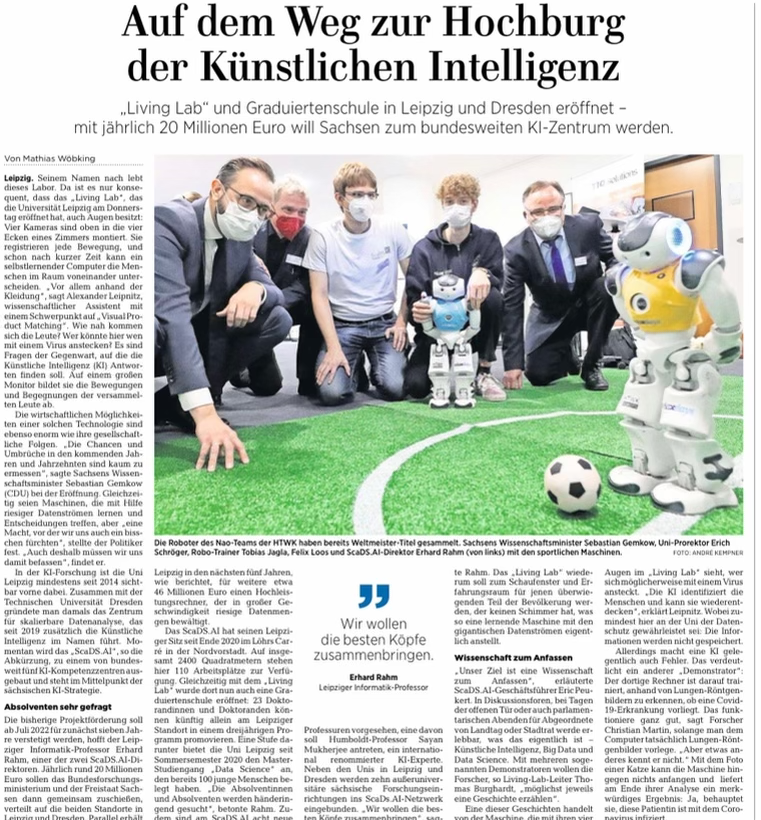 Press review about the opening of the Living Lab Leipzig and Graduate School
