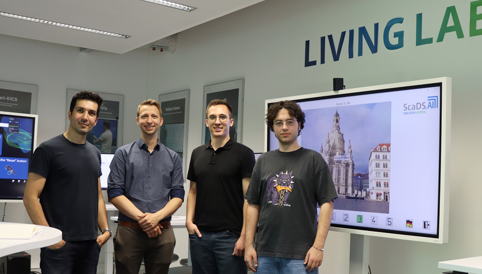 Photo. Participants of the International Workshop on Impact Analysis at the Living Lab in Dresden.