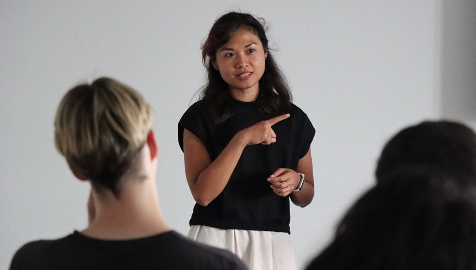 Photo. Dr. Paramita Mirza is guiding the participants through the hands-on session.