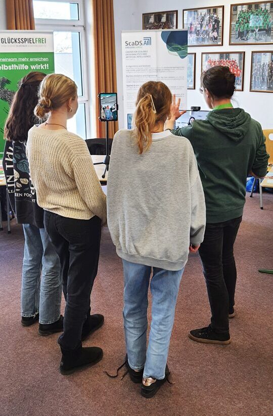 Photo. Pupils visiting our exhibition stand at Safer Internet Day 2025.