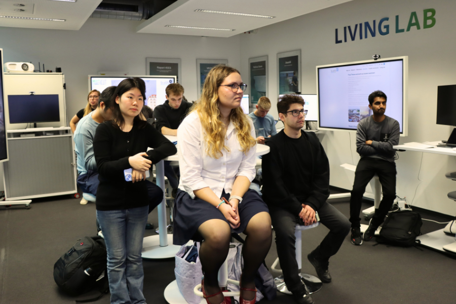 Photo. Students attending the Living Lab tour during TUD Freshers’ Week 2026.