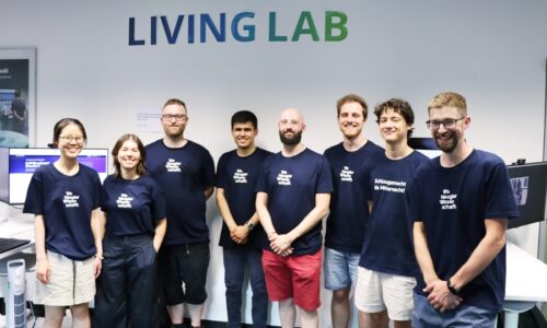 Photo. (Part of) our team for Dresden Science Night 2026 photographed at the Living Lab.