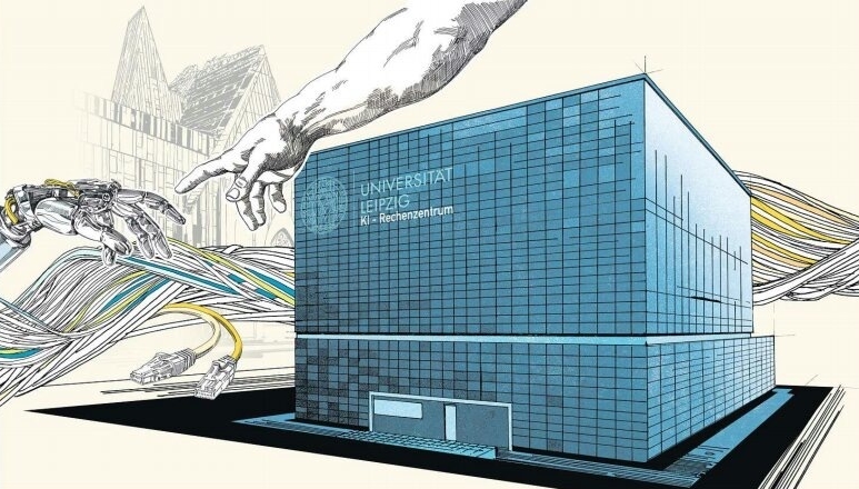 Press report “Wie baut man einen Supercomputer” about the establishment of a new AI computing center at Leipzig University