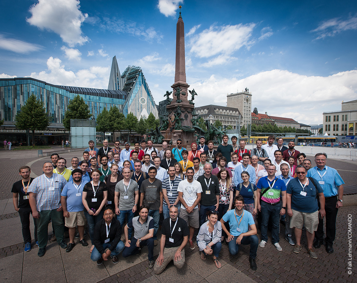 Participants of the Summer School 2016 at the Augustplatz in Leipzig