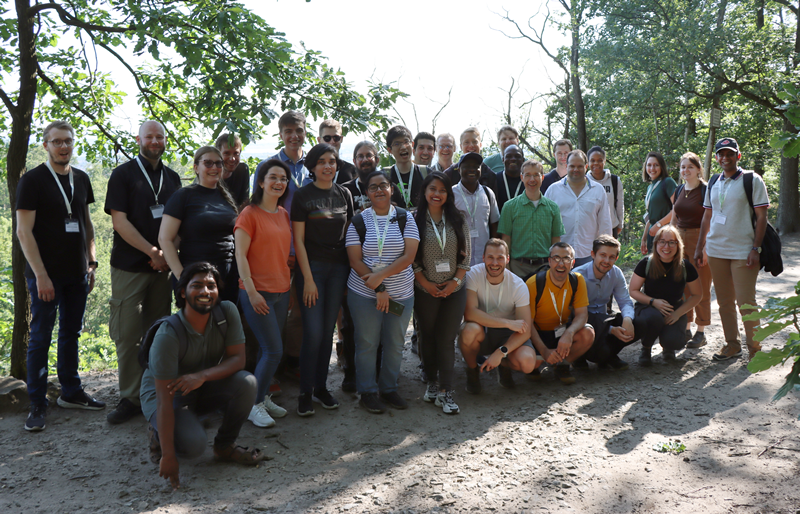 Group photo, taken at the Hike through Dresdner Heide at the 9th International Summer School on AI and Big Data.
